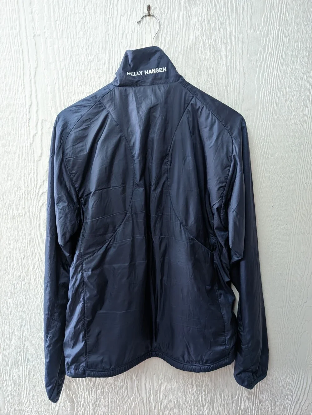 Helly Hansen Windbreaker Jacket Water Resistant Vents Blue H2 Flow Size Medium